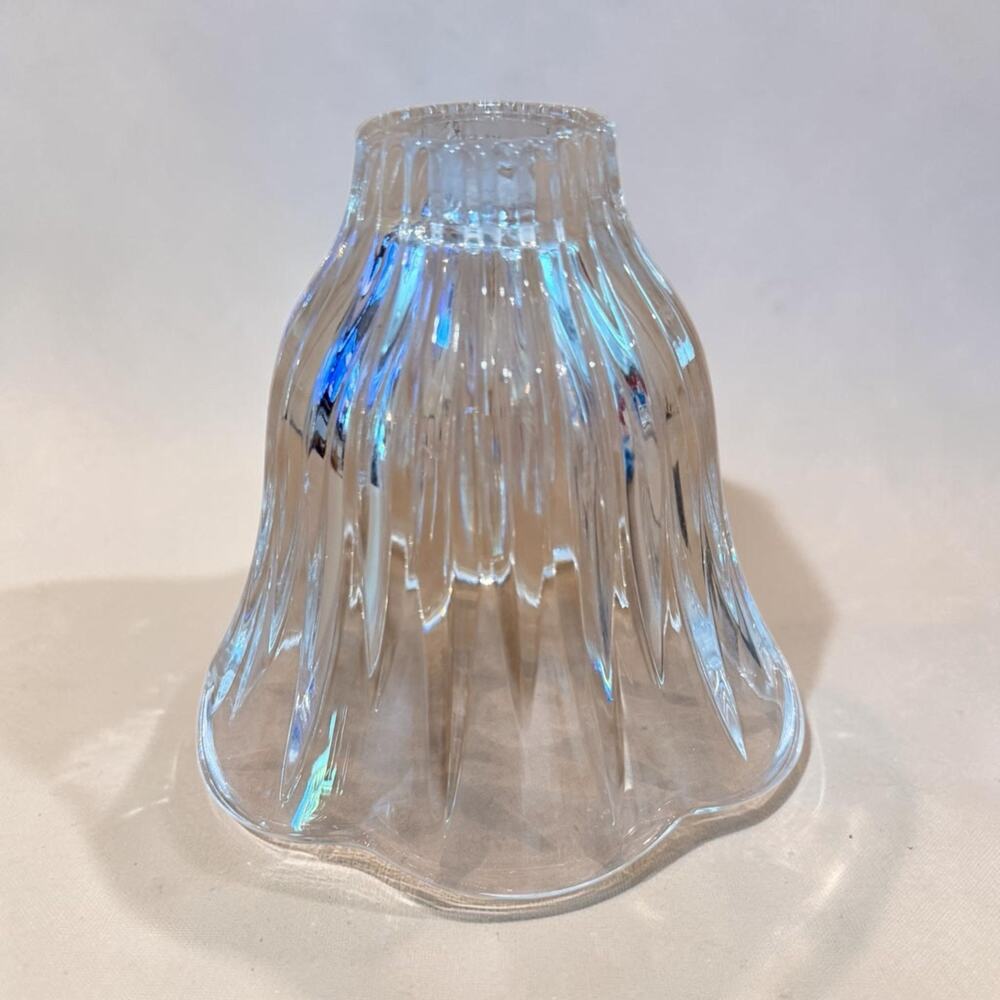 Vintage Tulip Petal Crystal Glass Globe Light Shade